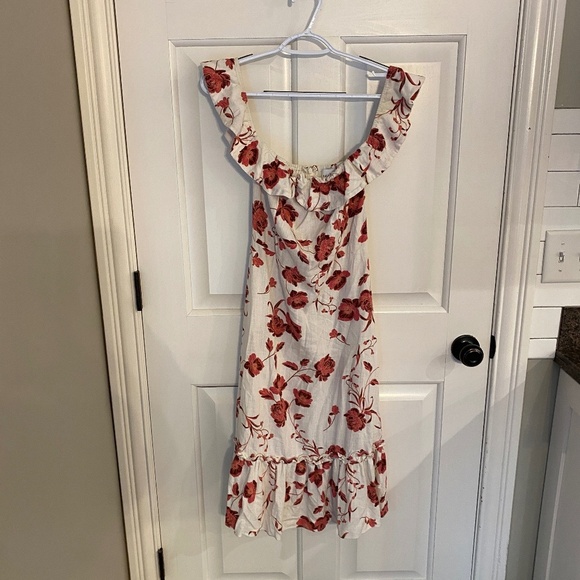 Misa Los Angeles Oona strapless floral midi Dress Abstract Peony 33940 - Picture 5 of 14